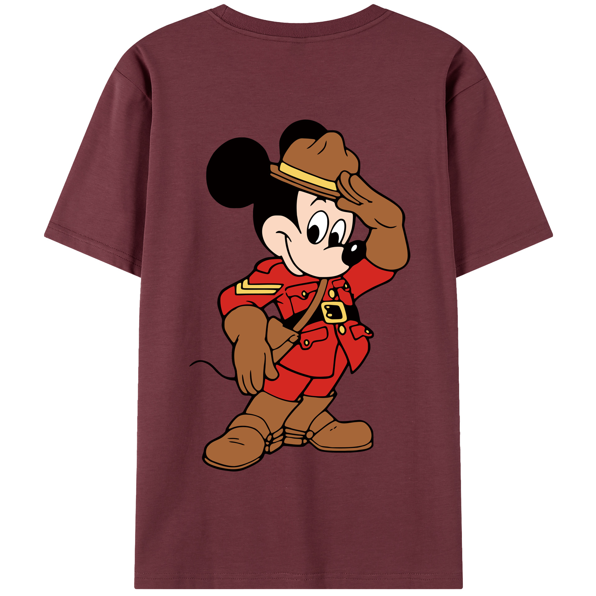 （画像用） ミッキーマウス Mickey Mouse 綿100％半袖Tシャツ（背面プリント）